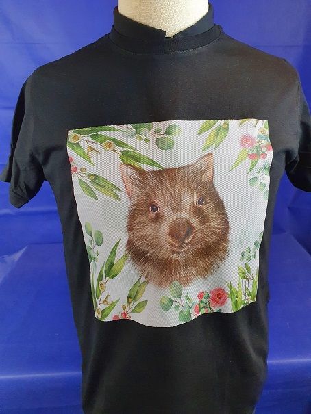 T-shirt - Zwart - Wombat - size M