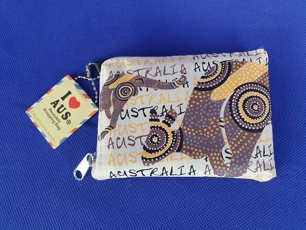 Vouwtas - Aboriginal Kangaroo - beige