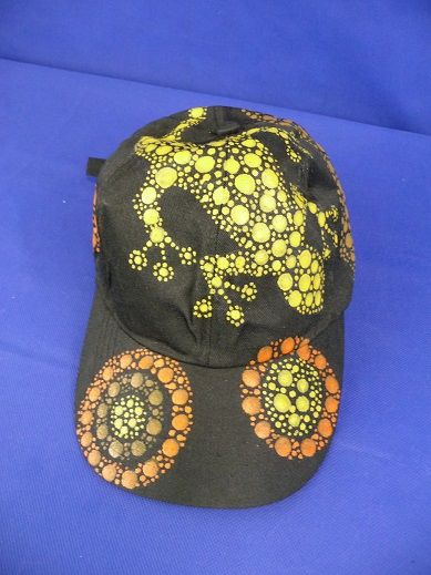Aboriginal art - HANDPAINTED - Cap