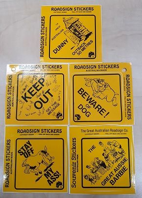 Roadsign - set vijf verschillende stickers