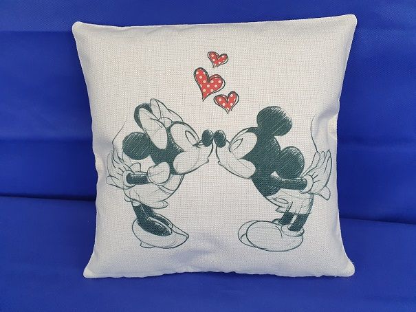 Kussen - Mickey & Minnie in love - WITTE