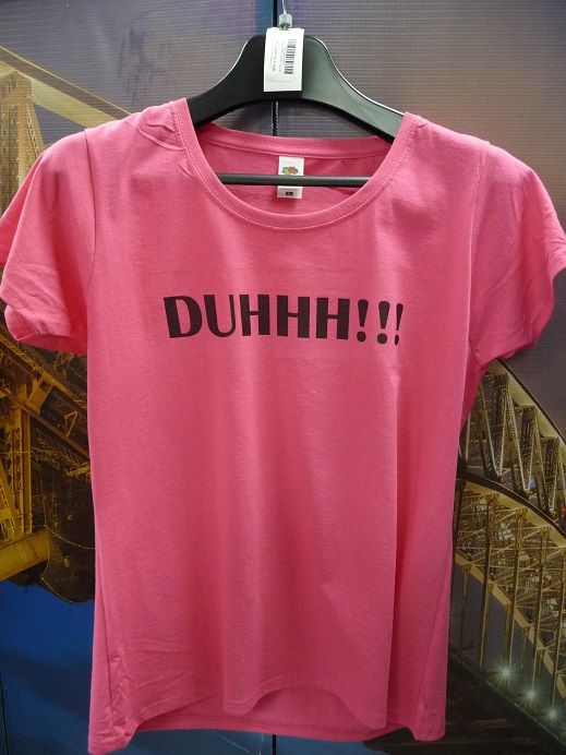 T-shirt - PINK - Duhhh - size XL