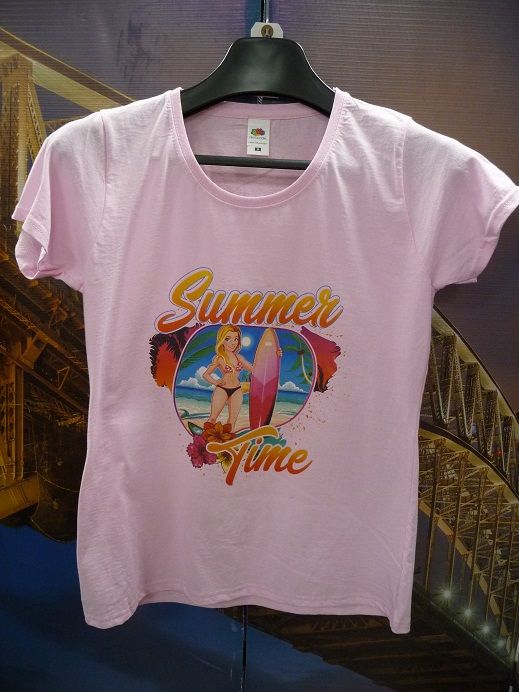 T-shirt - PINK - Summer Time - size M