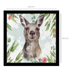 Canvas met frame - Kangaroo